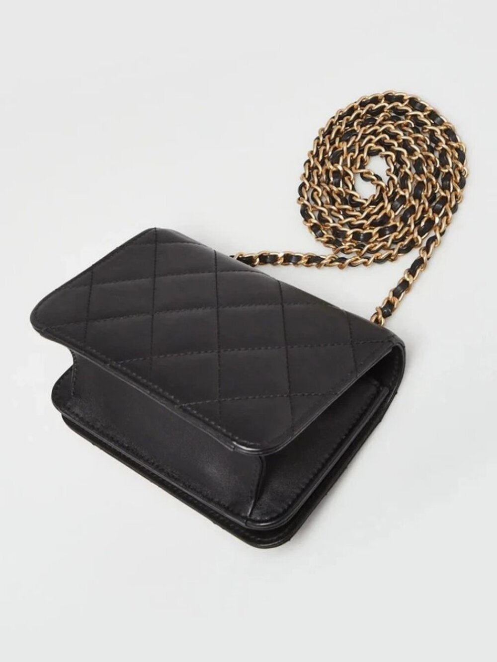 Chanel Black Quilted Leather Onyx Pearl Mini Flap Bag - Picture 3 of 10